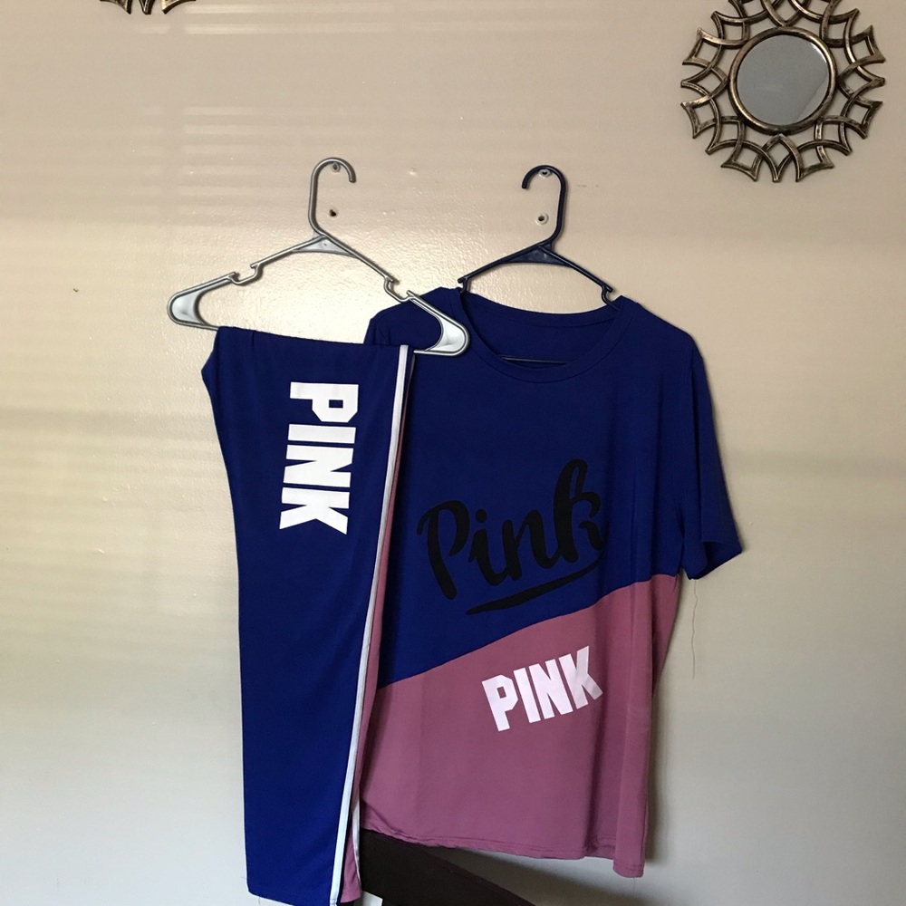 Pink pants set